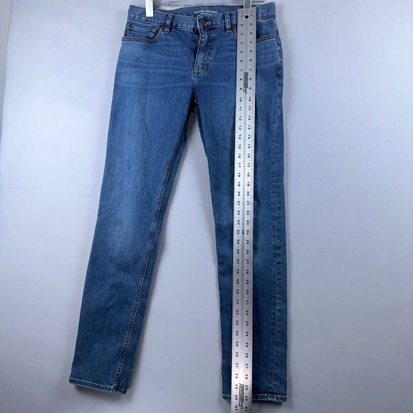 Banana Republic Traveler Skinny Jeans Mens Size 31X32 Slim Fit Medium Wash Blue - Picture 11 of 12
